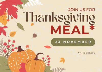 November 23, 2025-Thanksgiving Meal at Hebrews